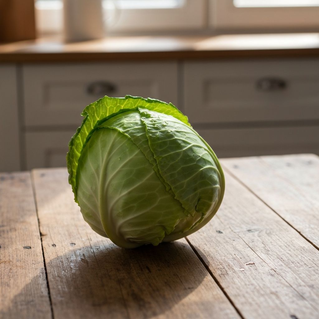 Fresh green cabbage